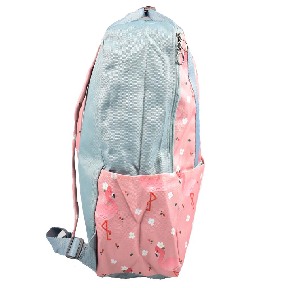 Batoh růžový s plameňáky s náplní školních potřeb - náhled 2