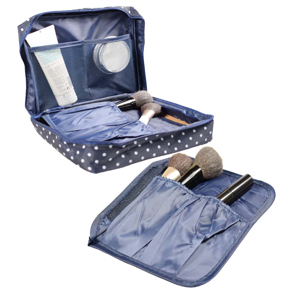 Kosmetická taška Travel modrá s puntíky - náhled 3
