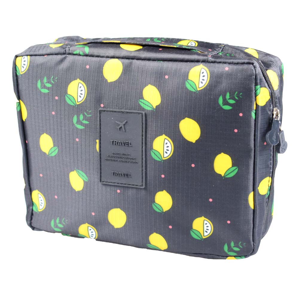 Kosmetická taška Travel černá s citróny - náhled 2