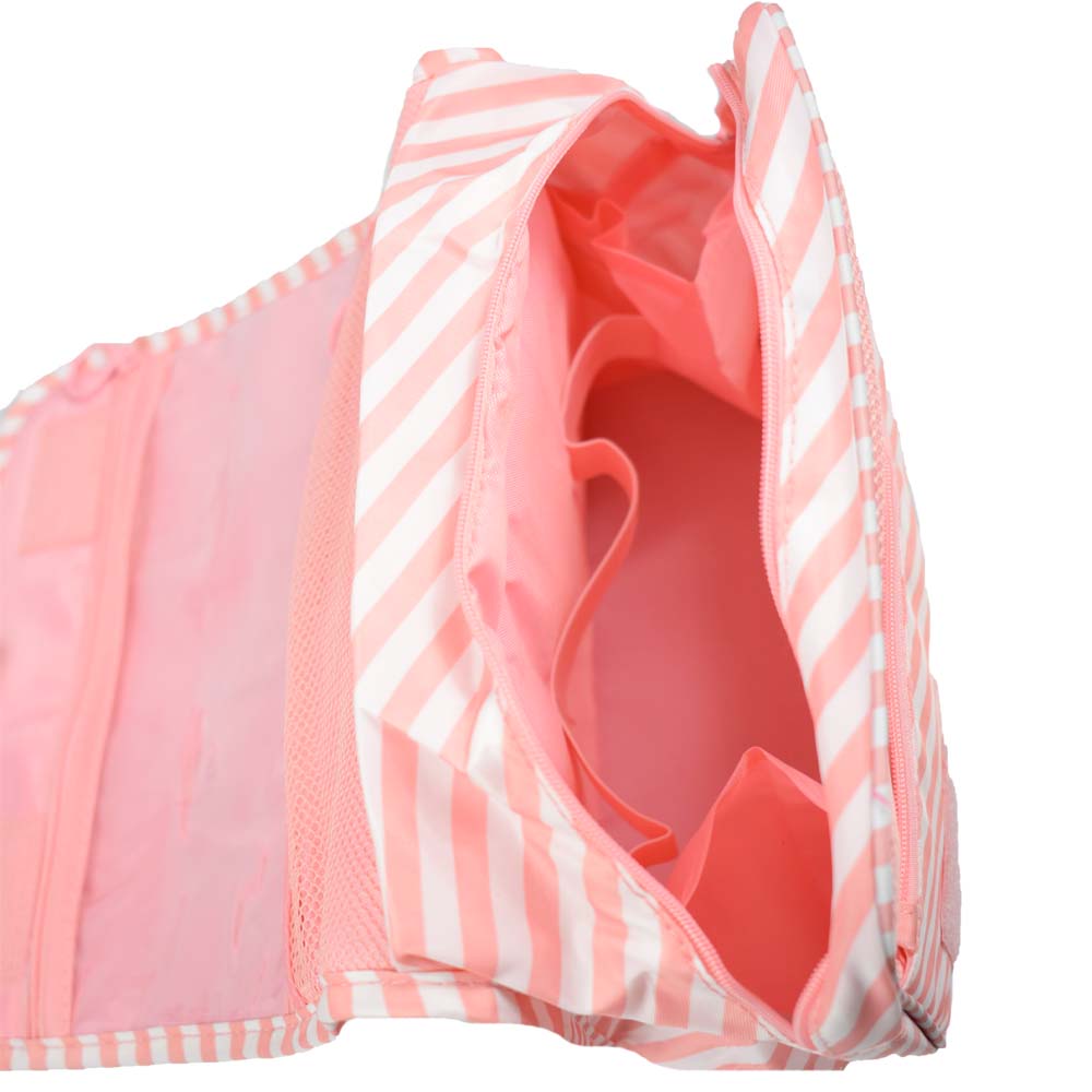 Kosmetická taška závěsná s pruhy růžová - náhled 4