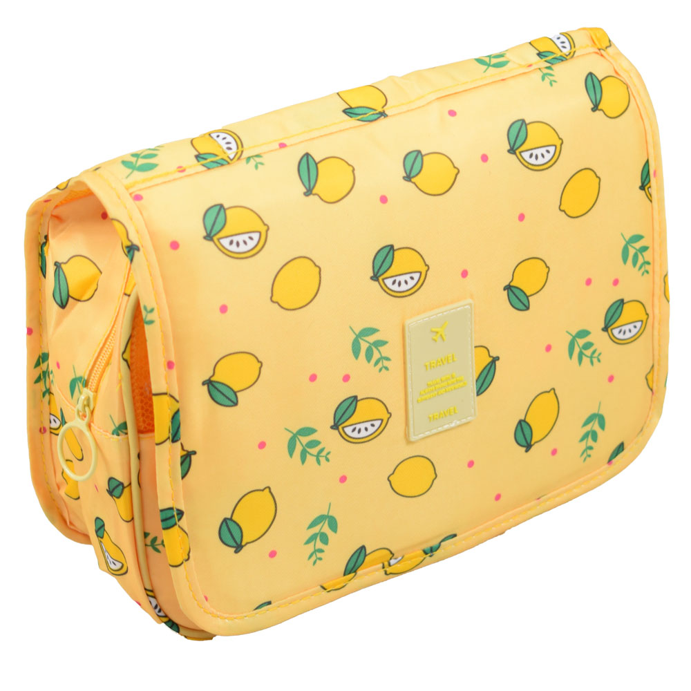 Kosmetická taška závěsná žlutá s citróny - náhled 1