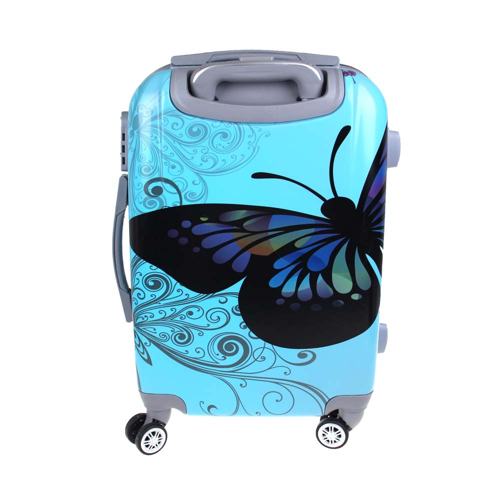 Sada 3 skořepinových kufrů (Blue Butterfly) - náhled 4