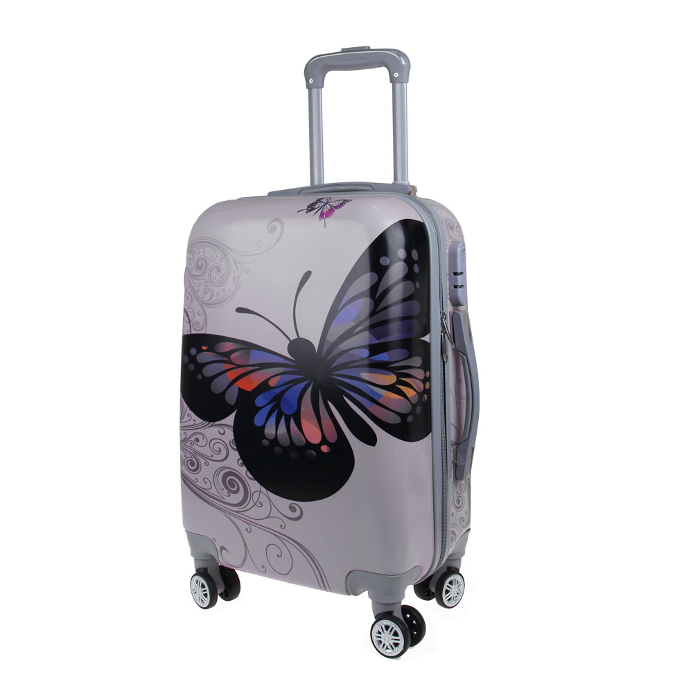 Sada 3 skořepinových kufrů (Silver Butterfly) - náhled 2