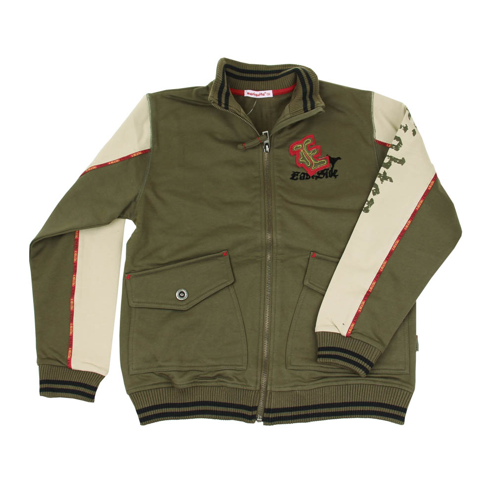 Mikina chlapecká khaki vel. 140 - náhled 1