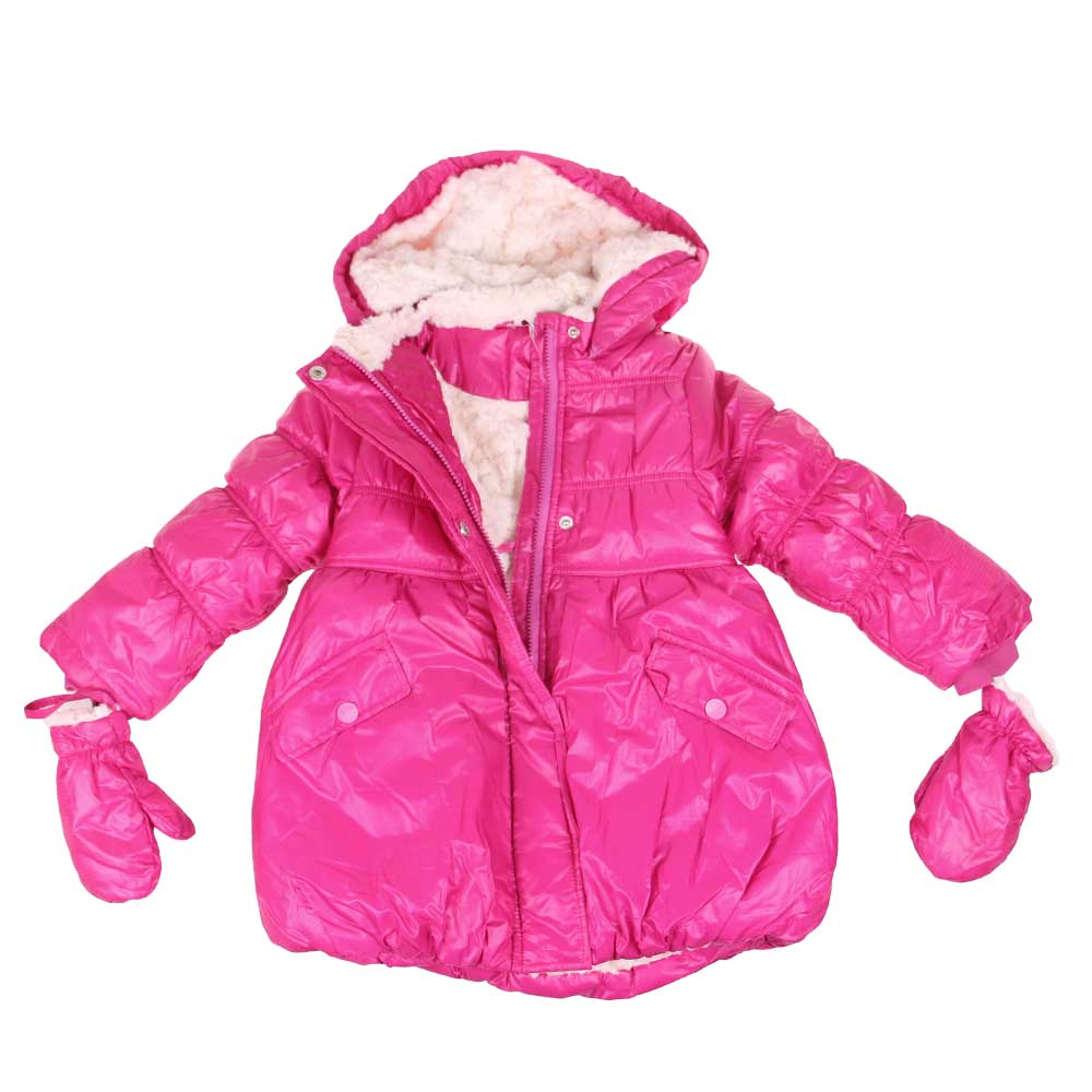 Dívčí bunda s rukavicemi fialová vel. 98 - náhled 1