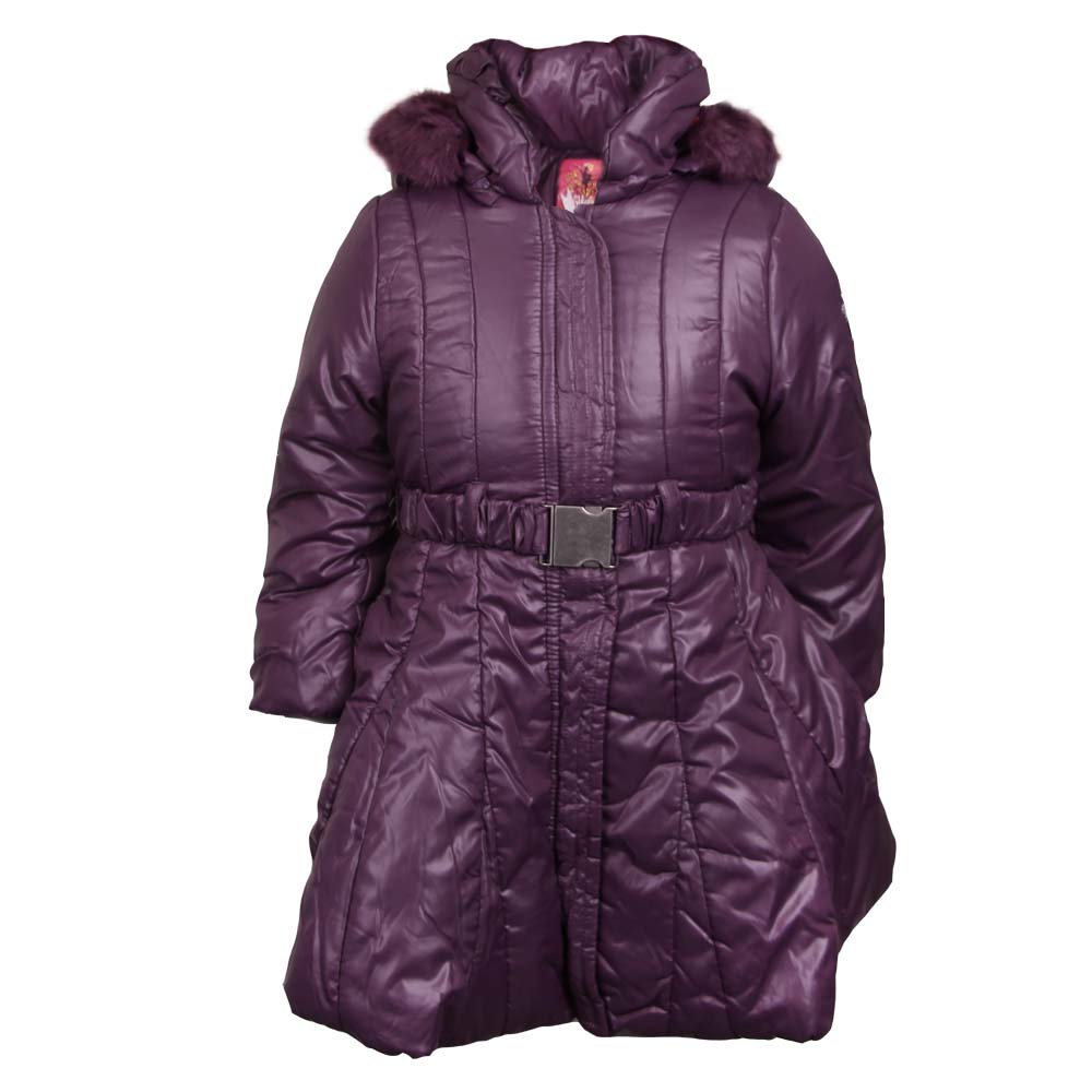 Dívčí zimní kabát fialový vel. 98 - náhled 1