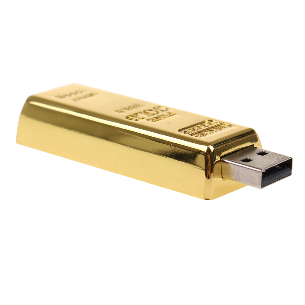 Flash disk USB 8 GB – zlatá cihlička - náhled 6