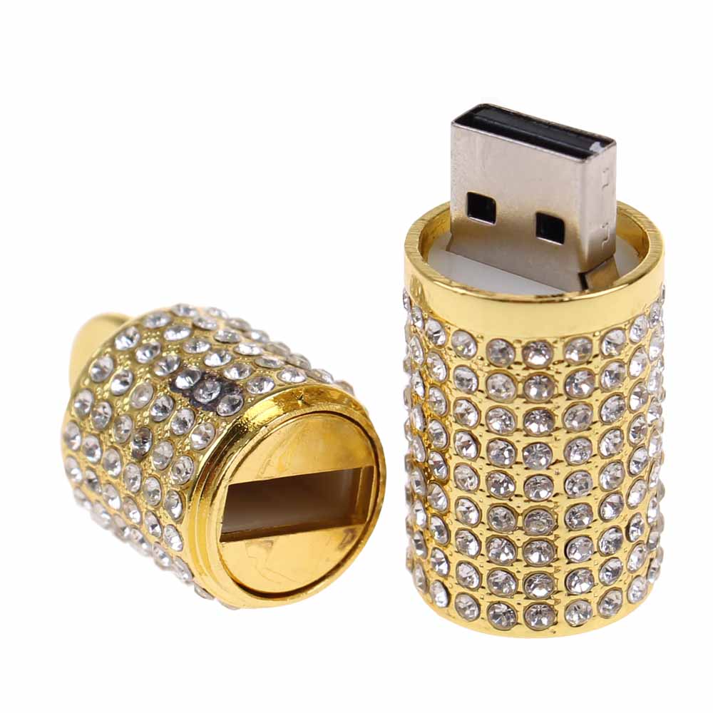 Flash disk USB 8 GB – válec zlatá - náhled 2