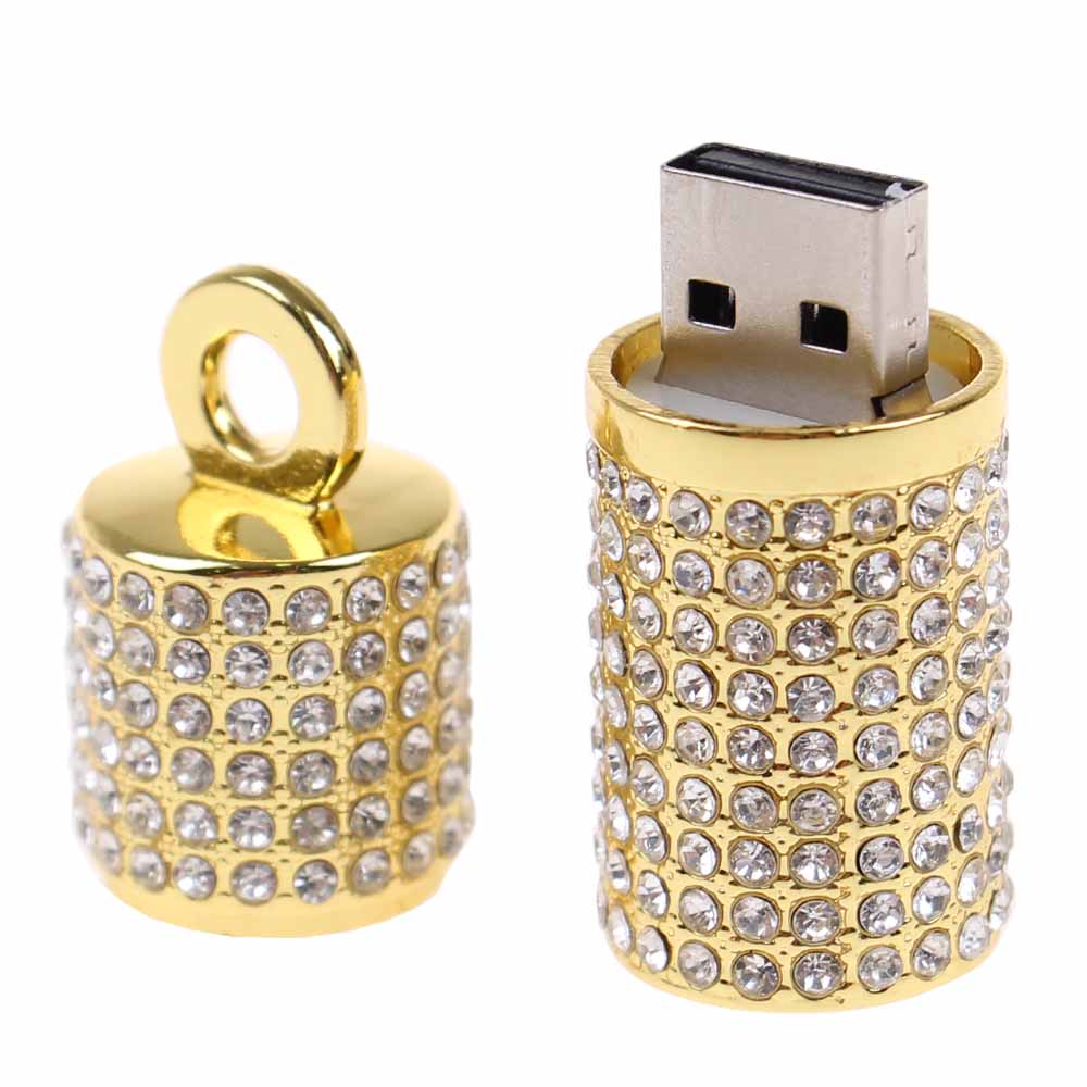 Flash disk USB 8 GB – válec zlatá - náhled 3