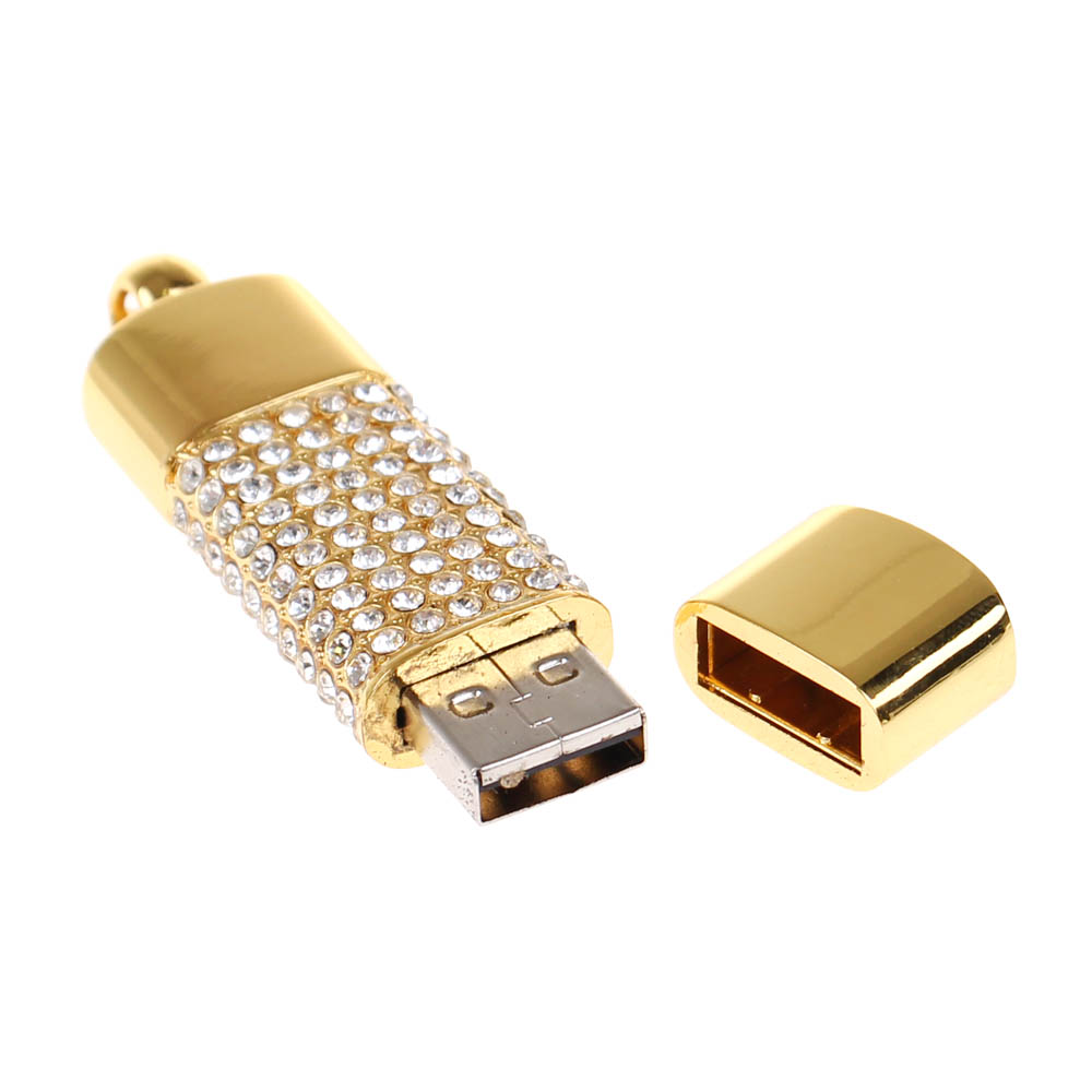 Flash disk USB 8 GB – šperk zlatá - náhled 3